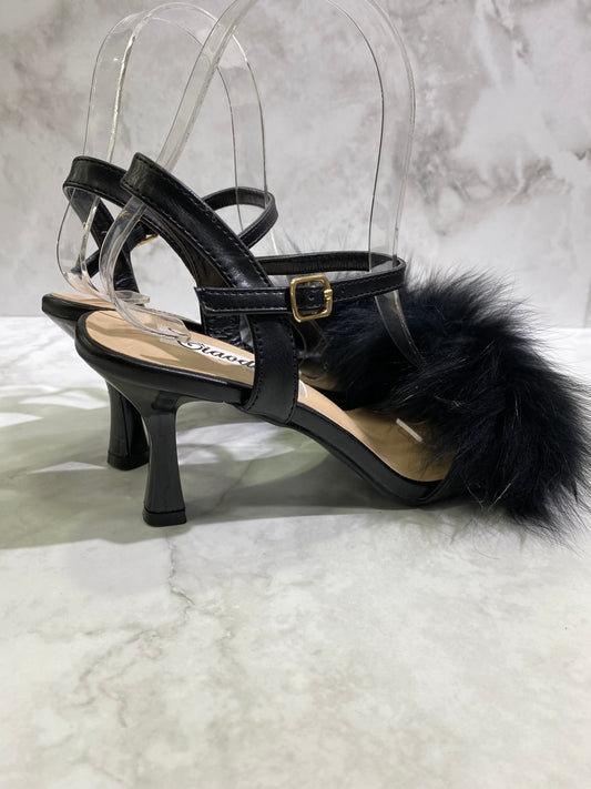 Sandalo con tacco nero