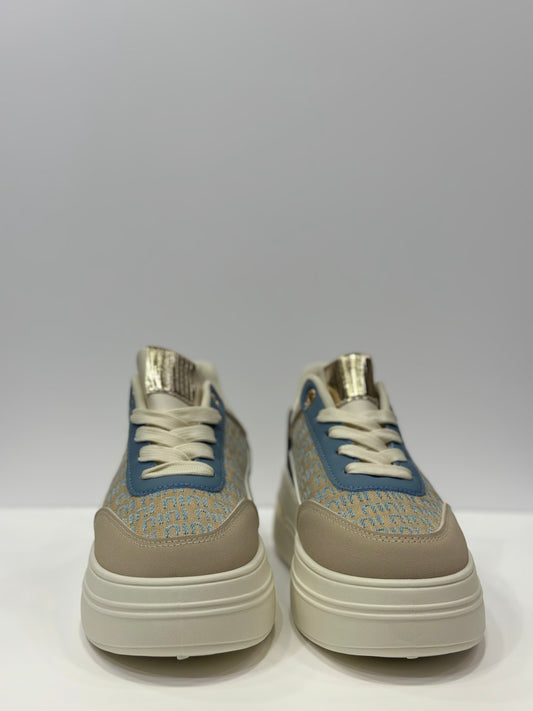 ANNA - sneakers beige e blu