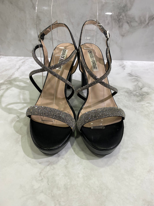 Sandalo con tacco nero