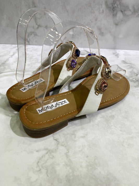 Ciabattina gioiello bianca