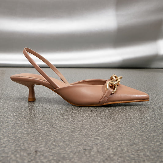 Décolleté Bronzo con Punta Affusolata e Fibbia Metallica DGS