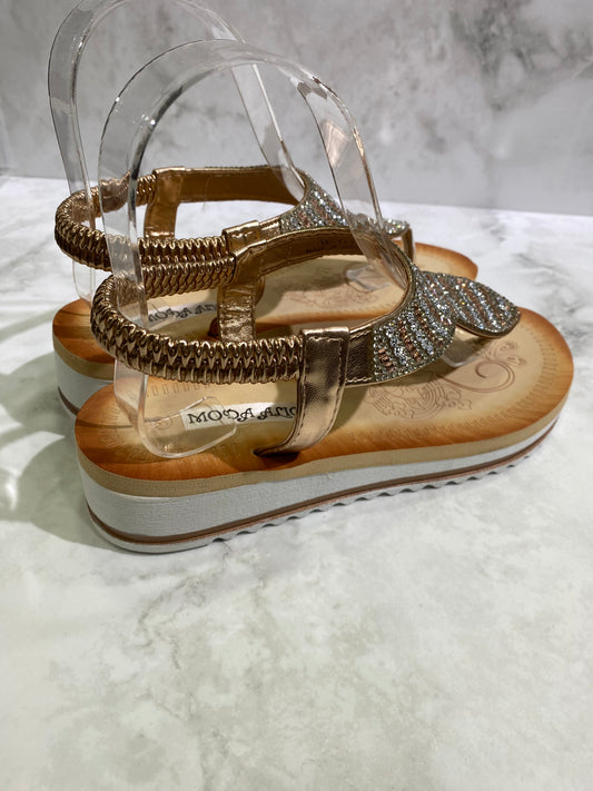 Ciabattina a infradito champagne