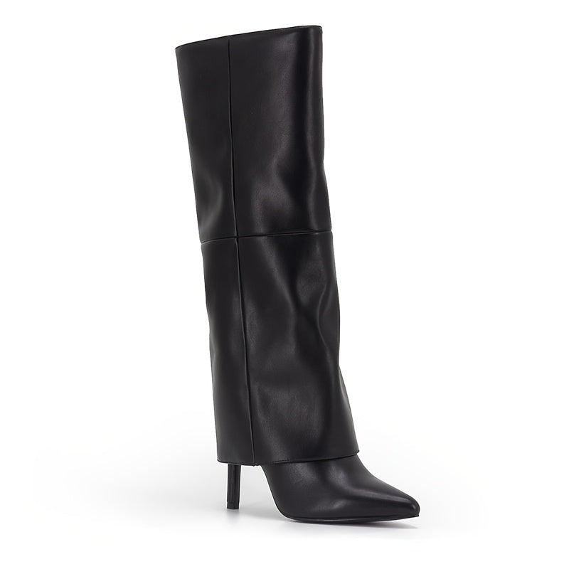 Stivali alti effetto morbido con tacco stiletto
