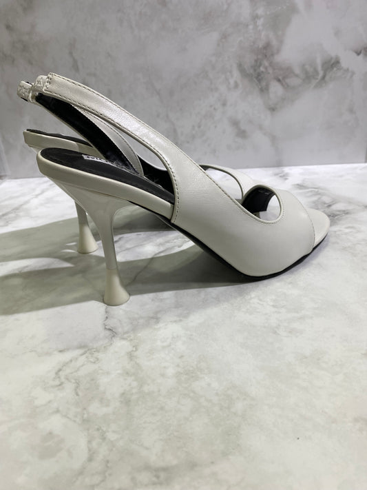 Sandalo con tacco bianco
