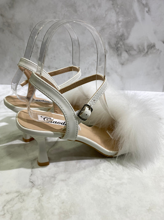 Sandalo con tacco bianco