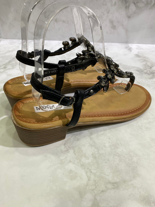 Sandalo gioiello nero