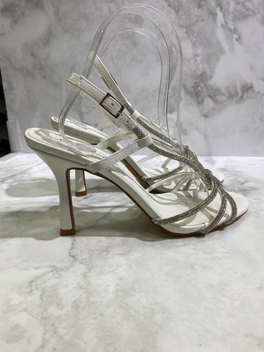 Sandalo con tacco bianco