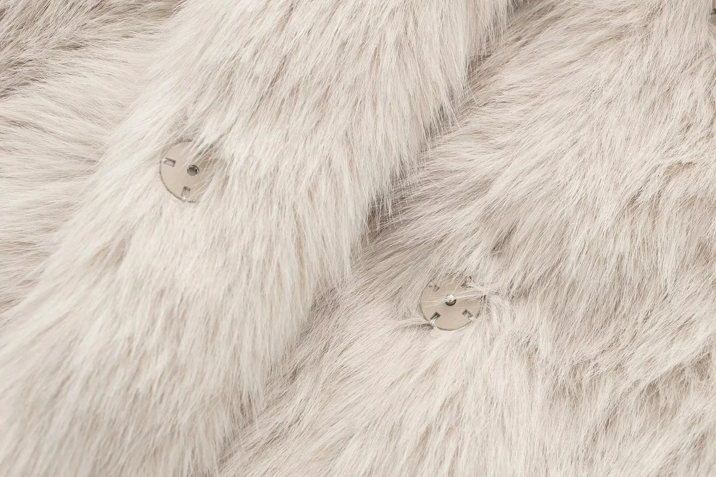 Giacca pelliccia donna lunga con collo ampio