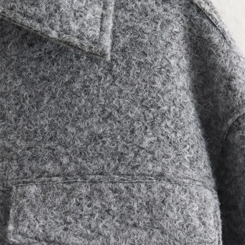 Giacca corta donna in Tweed con Zip