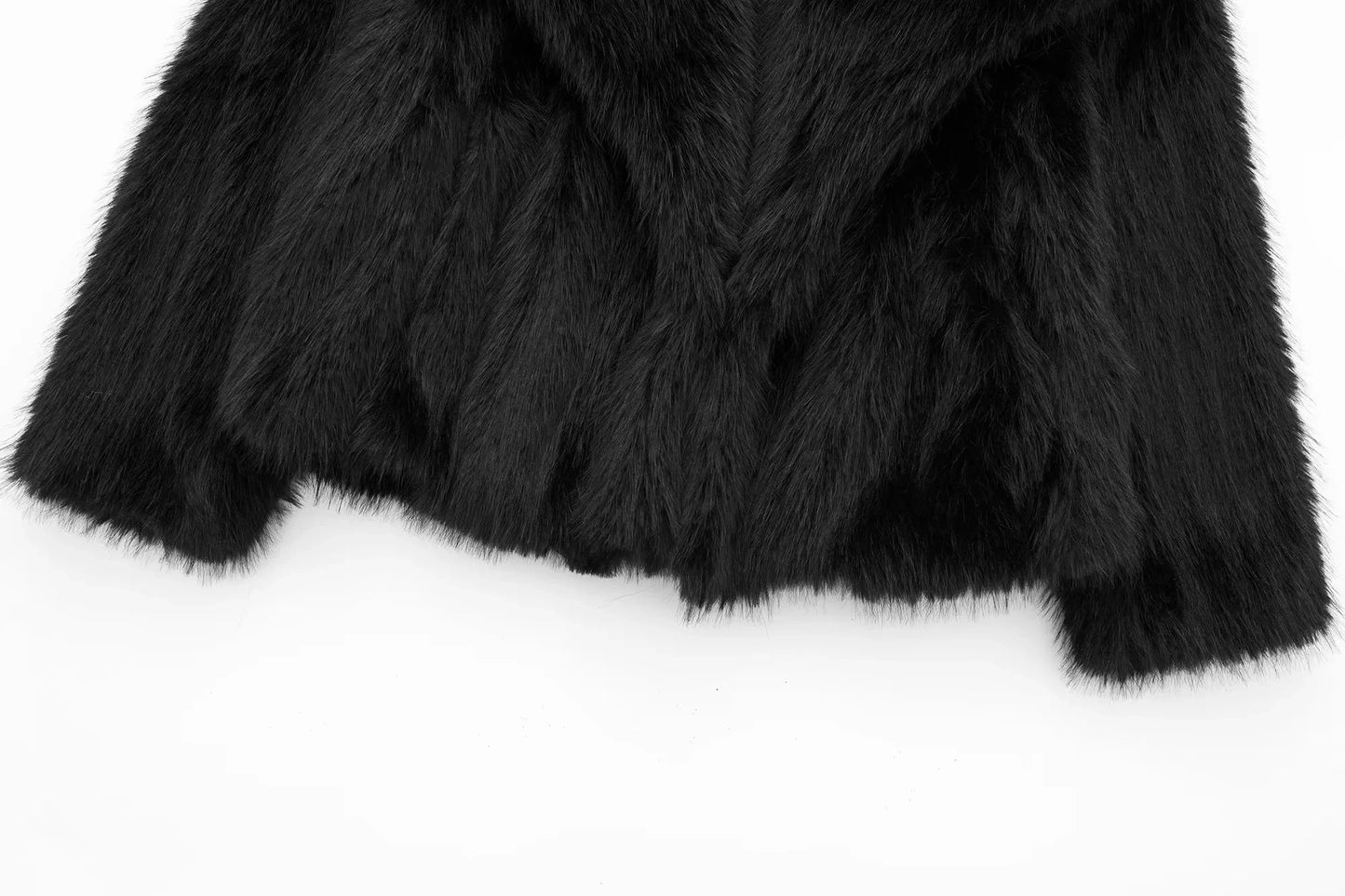 Giacca pelliccia donna lunga con collo ampio