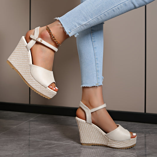 Zeppe con Punta Aperta e Cinturino T-Strap – Slip On ZGS