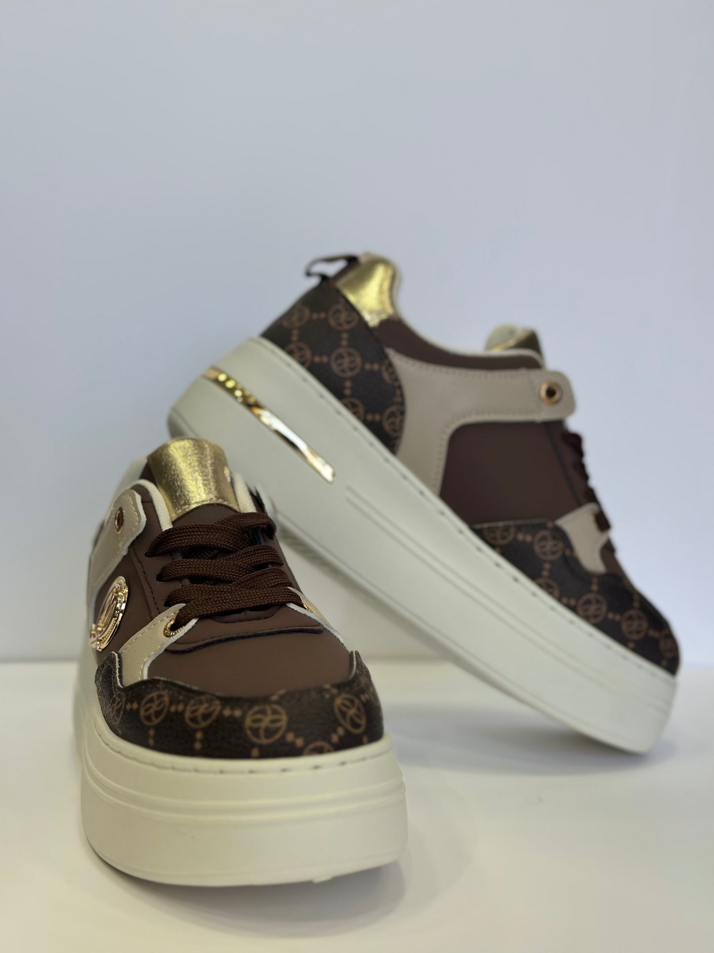 ELISA – sneakers brown con para alta