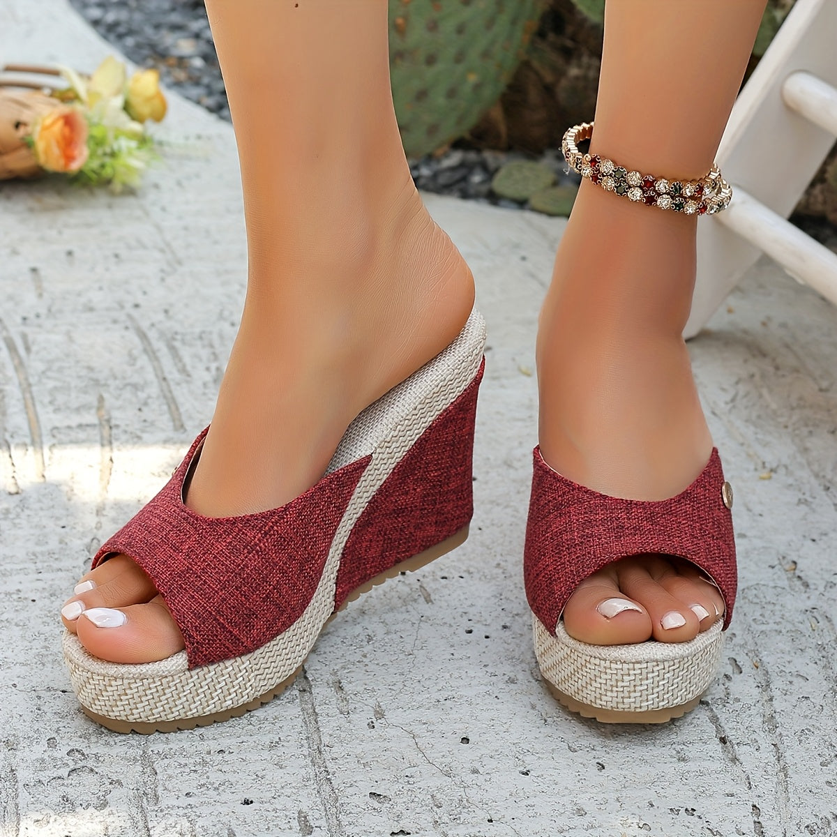 Zeppe Espadrillas Nere con Dettaglio Fibbia – Punta Aperta ZGS