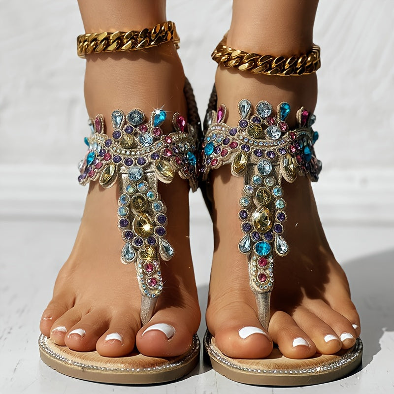 Shoes With Water Drill Embellishments On The Edges