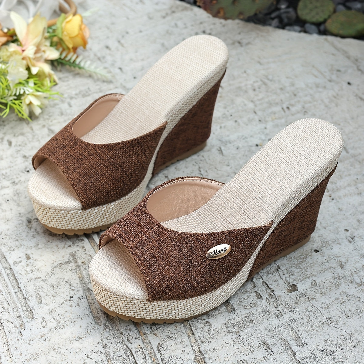 Zeppe Espadrillas Nere con Dettaglio Fibbia – Punta Aperta ZGS