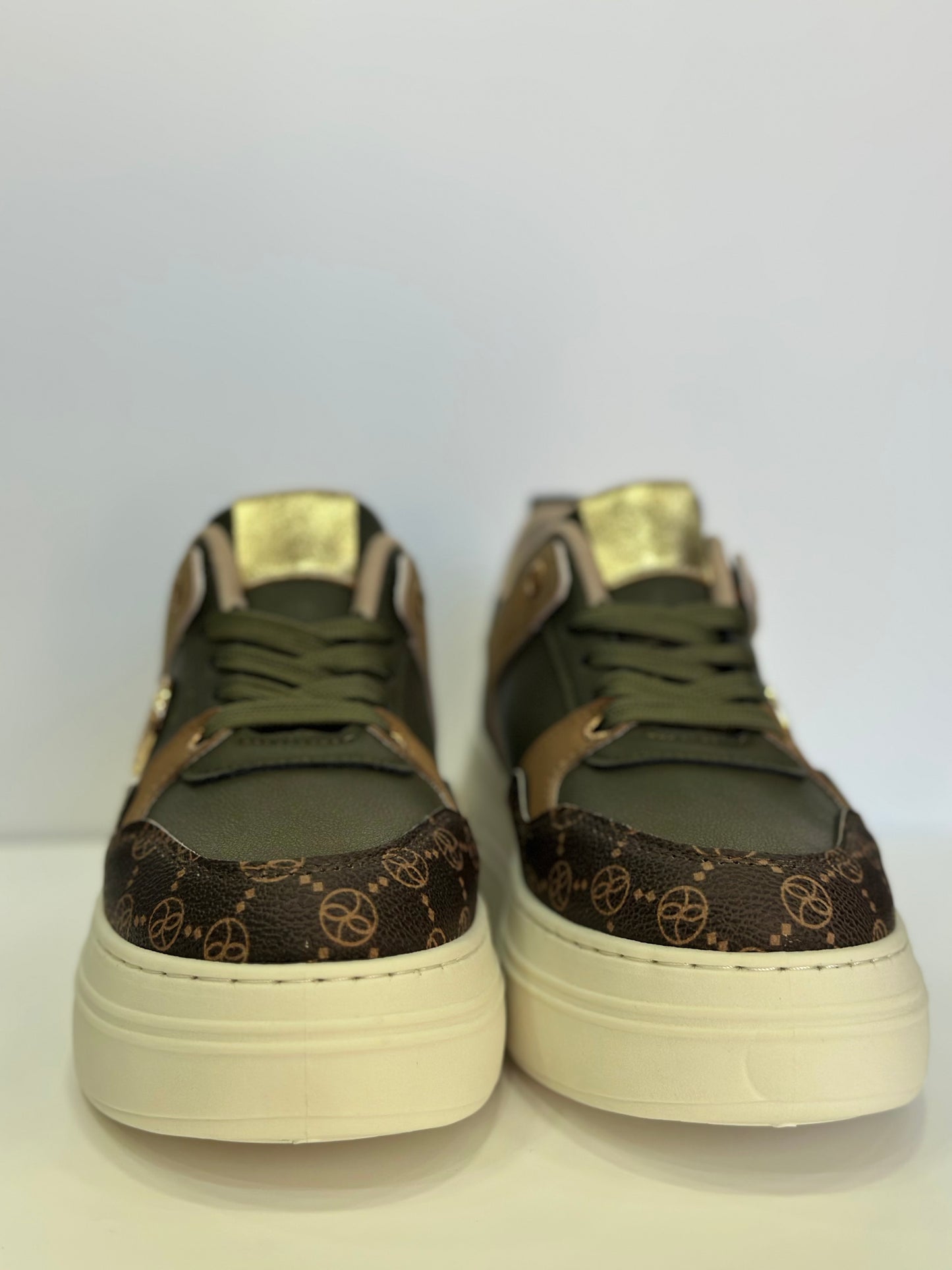 ELISA – sneakers verde con para alta