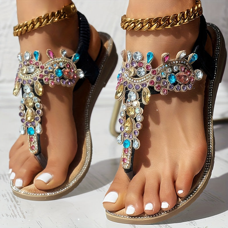 Shoes With Water Drill Embellishments On The Edges
