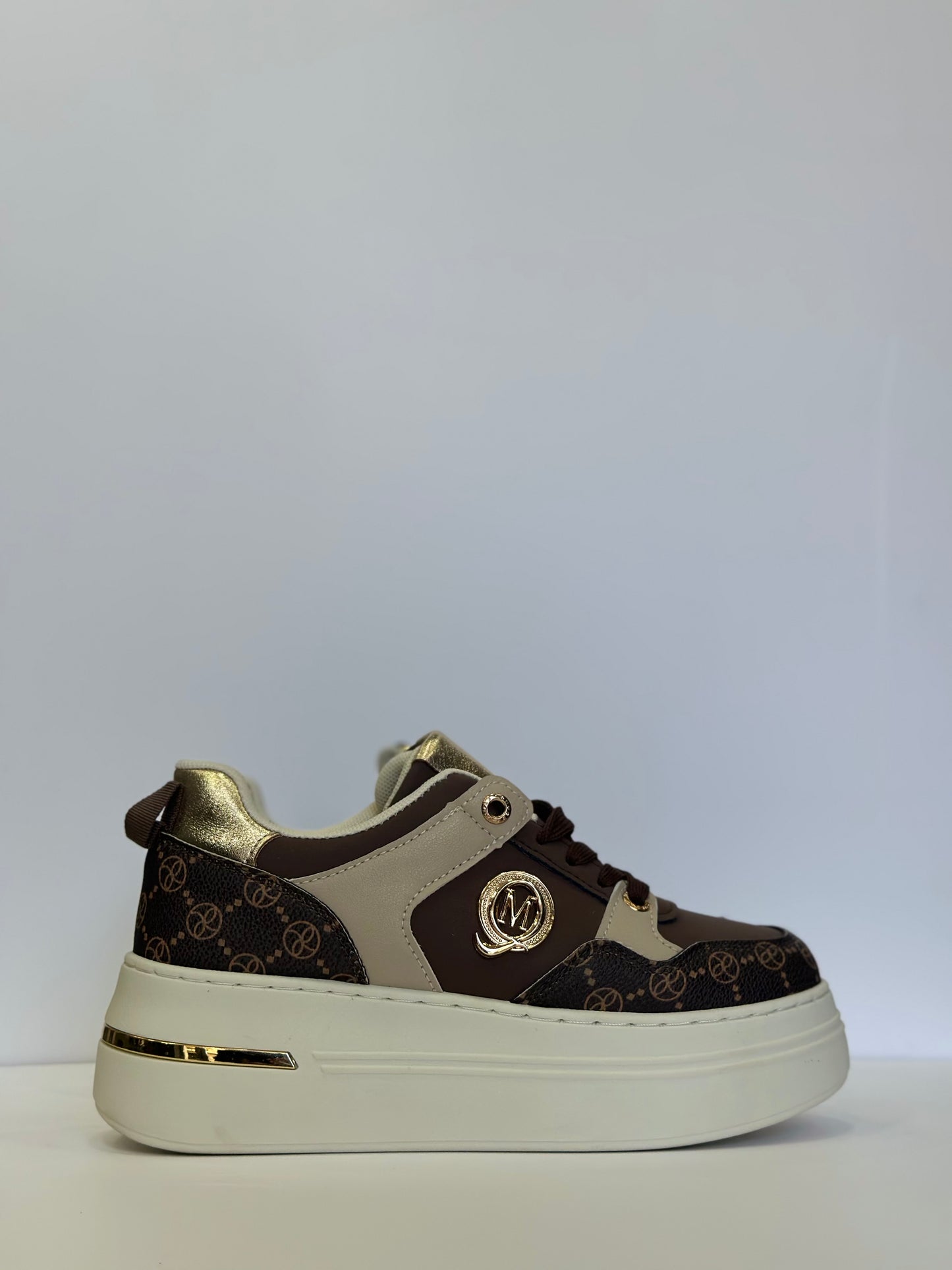 ELISA – sneakers brown con para alta