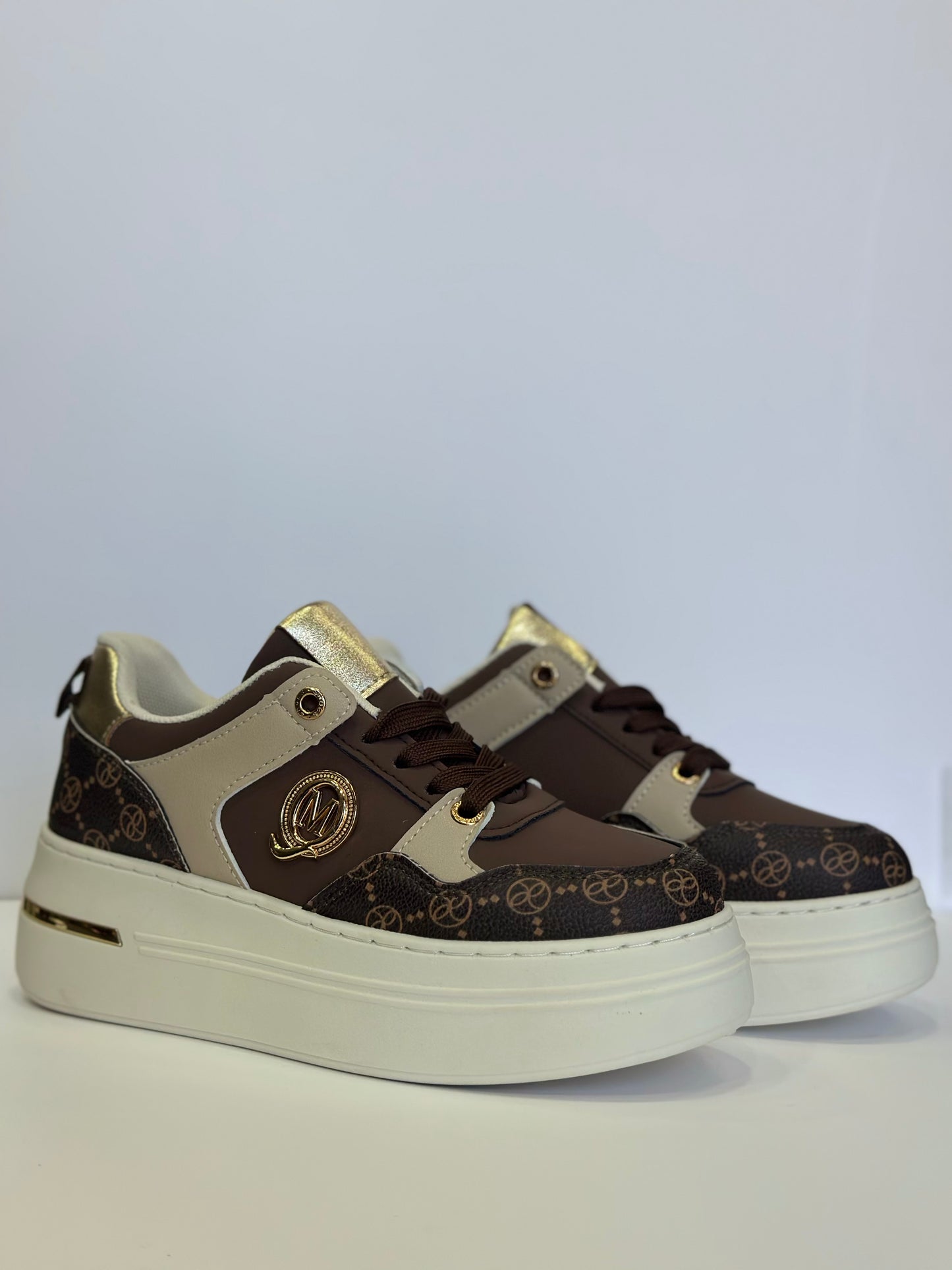 ELISA – sneakers brown con para alta