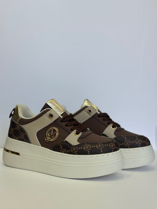 ELISA – sneakers brown con para alta