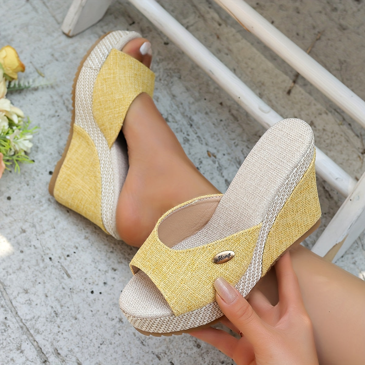 Zeppe Espadrillas Nere con Dettaglio Fibbia – Punta Aperta ZGS