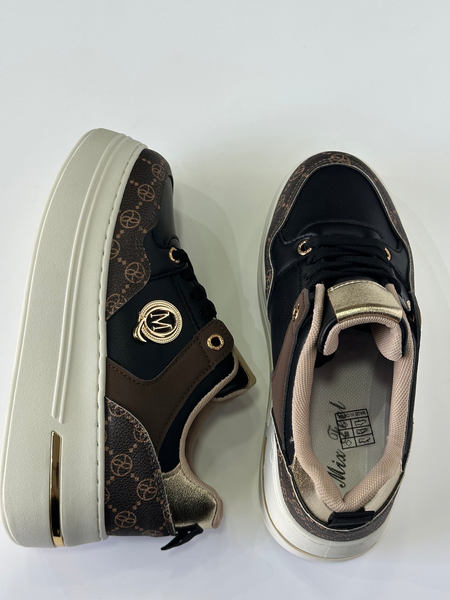 VALERIA – sneakers brown con para alta