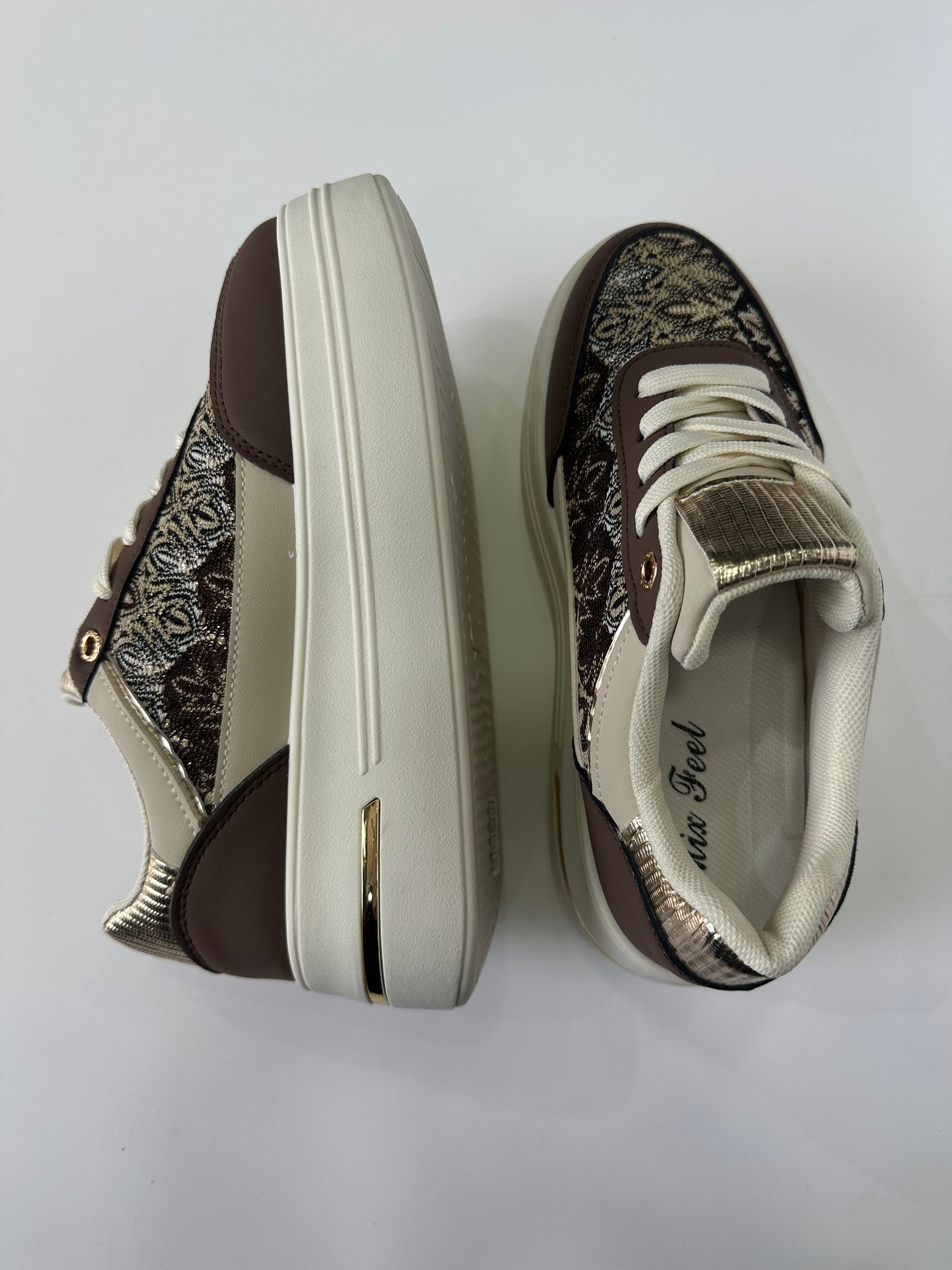 MARTA – sneakers brown con para alta