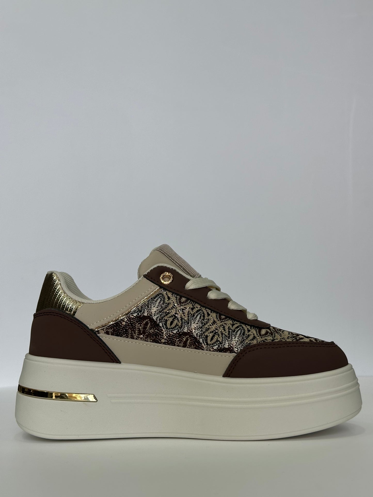 MARTA – sneakers brown con para alta