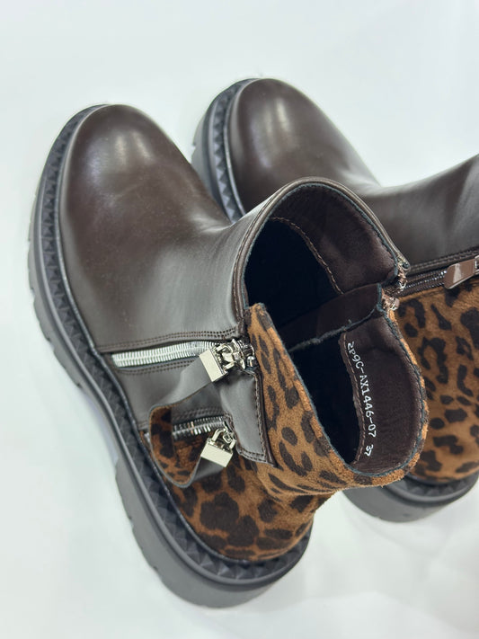 ANTONELLA -  stivali marrone leopard