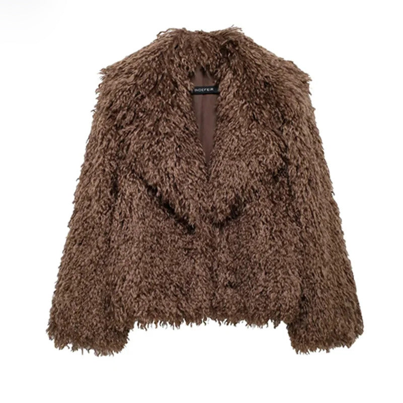 Cappotto donna Teddy in pelliccia sintetica