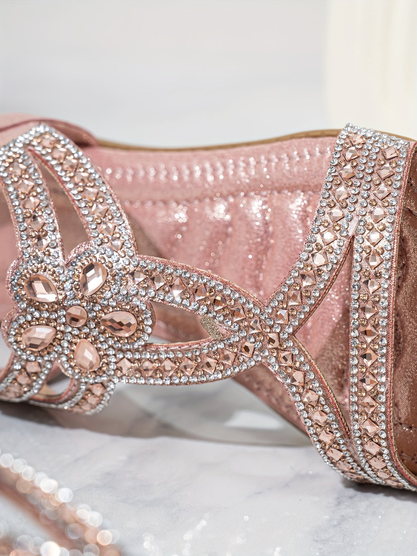 2025 Summer New Women's Rhinestone-Embellished Ankle Strap Sandals - Bohemian Floral PU Cover Flat Sandals with Slip-On Open-Toe Design, Comfortable Casual Elegant Plus Size Footwear for All Seasons, Ladies Shoes And Sandals,