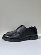 Scarpe stringate da uomo CATERINA, colore nero, vista del lato opposto: finitura liscia, tacco basso.