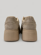 Sneakers AILSA, colore sabbia, vista posteriore: suola platform.