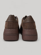 Sneakers DALIA, colore marrone, vista posteriore: suola platform.
