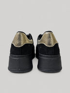 Sneakers TALA, colore nero, vista posteriore: suola platform.