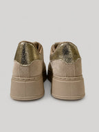 Sneakers TALA, colore sabbia, vista posteriore: suola platform.