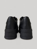 Sneakers YARA, colore nero, vista posteriore: suola platform.