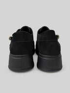 Sneakers OPAL, colore nero, vista posteriore: suola platform.