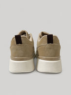 Sneakers ALLEGRA, colore sabbia, vista posteriore: suola platform.