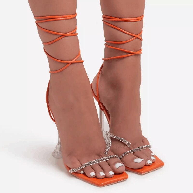 PENELOPE - sandali lace-up con fascia brilliant