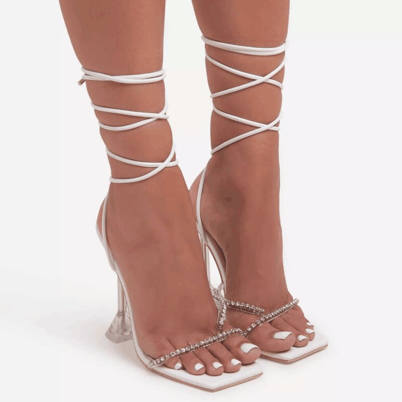 PENELOPE - sandali lace-up con fascia brilliant